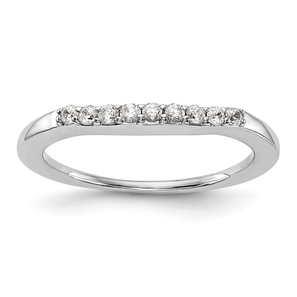 14K Weißgold Ehering mit natürlichen Diamanten