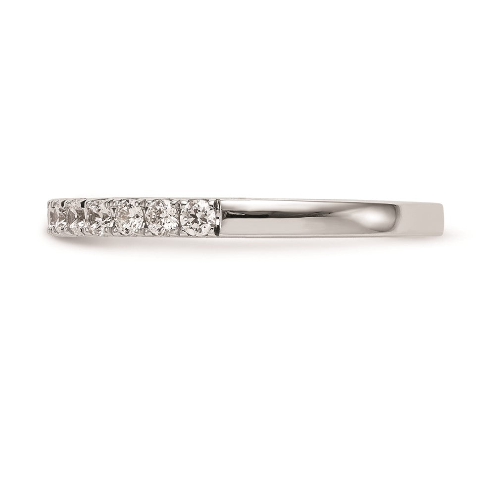 14K Weißgold Ehering mit echten Diamanten
