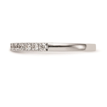 14K Weißgold Ehering mit echten Diamanten