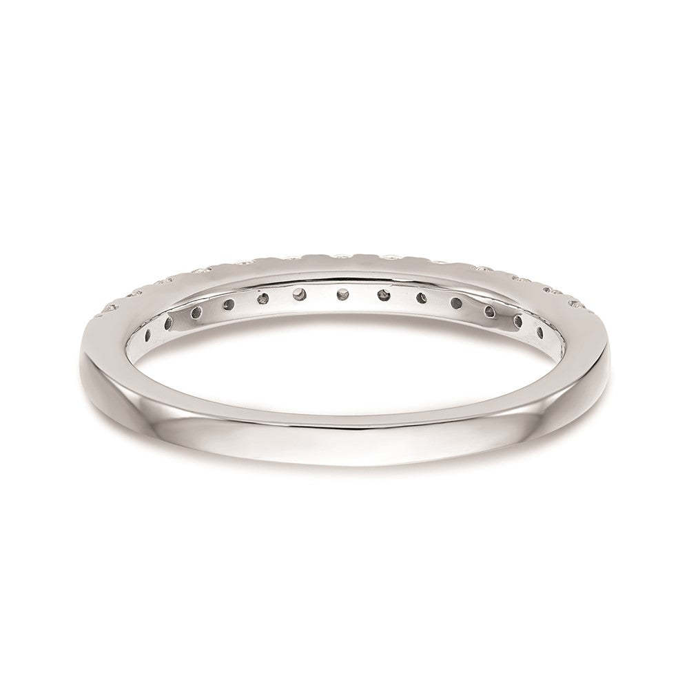 14K Weißgold Ehering mit echten Diamanten