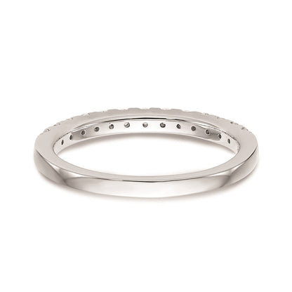 14K Weißgold Ehering mit echten Diamanten