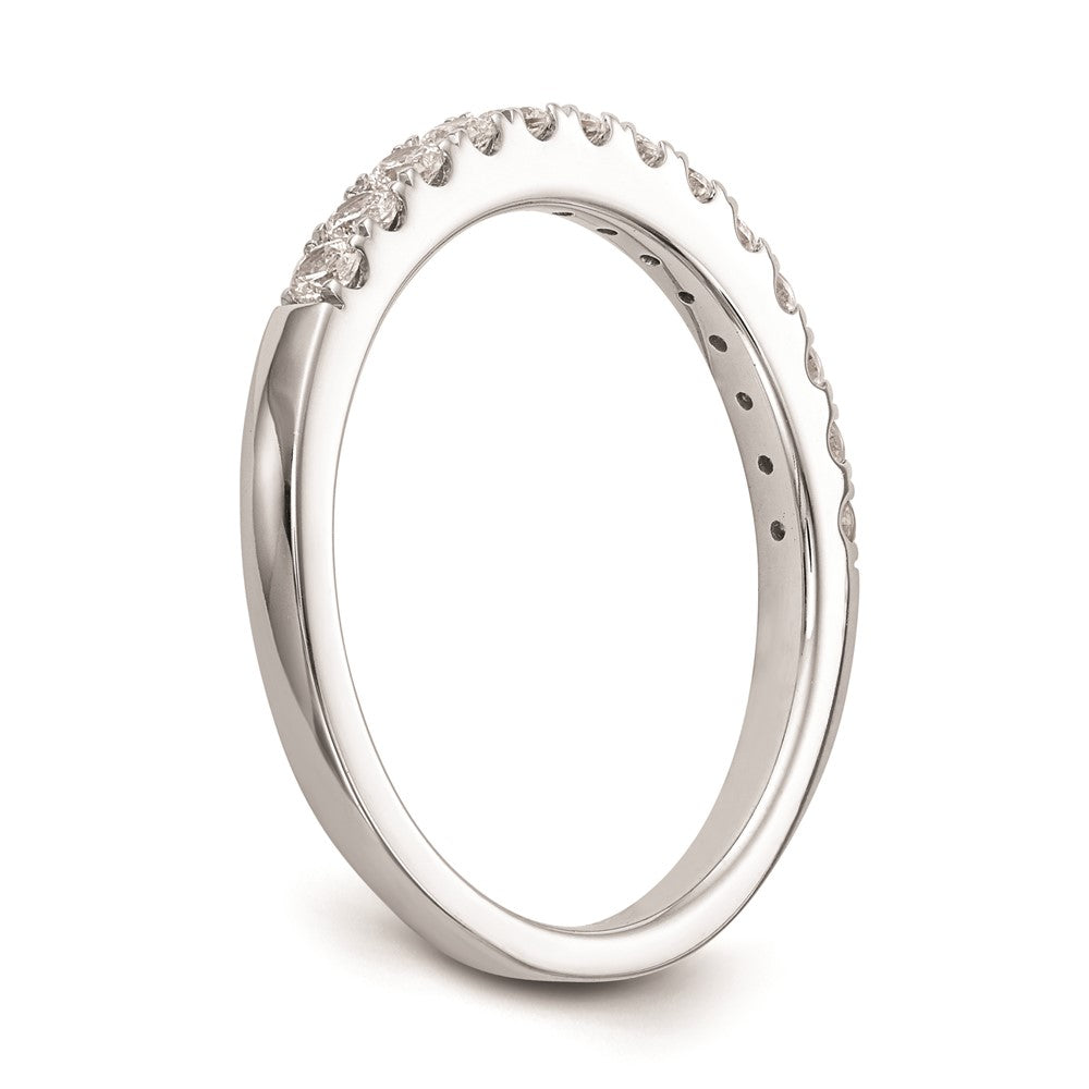 14K Weißgold Ehering mit echten Diamanten