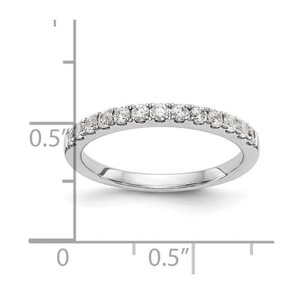 14K Weißgold Ehering mit echten Diamanten