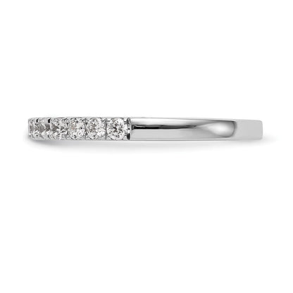 14K Weißgold Ehering mit echten Diamanten