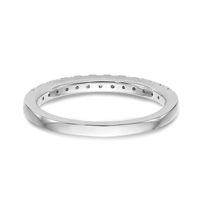 14K Weißgold Ehering mit echten Diamanten