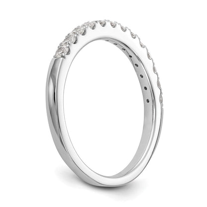 14K Weißgold Ehering mit echten Diamanten
