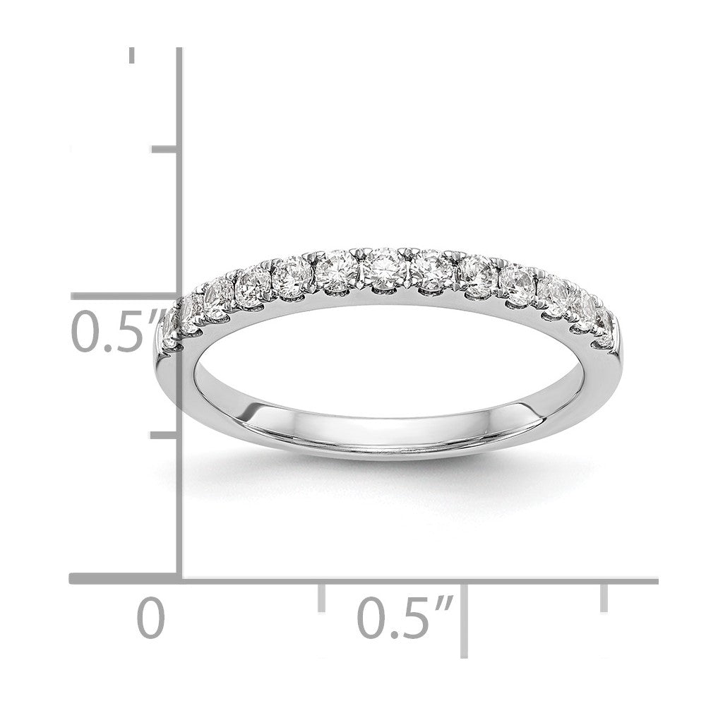 14K Weißgold Ehering mit echten Diamanten