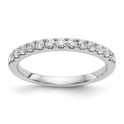 14K Weißgold Ehering mit echten Diamanten