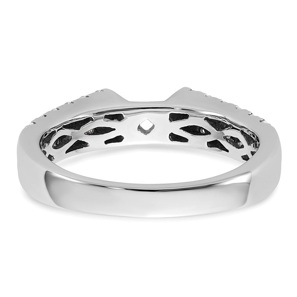 14K Weißgold 2 Reihe Stift Set 5/8 Karat Diamant Halbfassung Verlobungsring