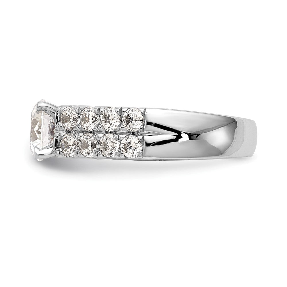 14K Weißgold Verlobungsring mit 1,375 ct. laborgezüchtetem Diamant VS/SI+ G+ in Krappenfassung