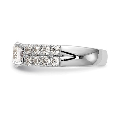 14K Weißgold Verlobungsring mit 1,375 ct. laborgezüchtetem Diamant VS/SI+ G+ in Krappenfassung