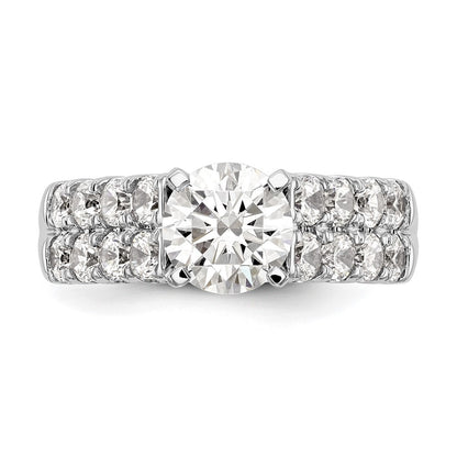 14K Weißgold Verlobungsring mit 1,375 ct. laborgezüchtetem Diamant VS/SI+ G+ in Krappenfassung