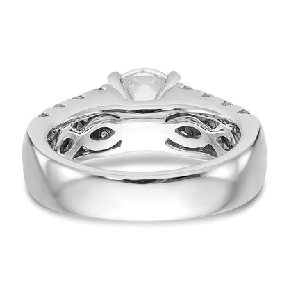 14K Weißgold Verlobungsring mit 1,375 ct. laborgezüchtetem Diamant VS/SI+ G+ in Krappenfassung