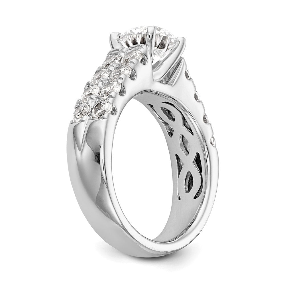 14K Weißgold Verlobungsring mit 1,375 ct. laborgezüchtetem Diamant VS/SI+ G+ in Krappenfassung