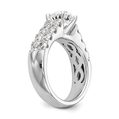 14K Weißgold Verlobungsring mit 1,375 ct. laborgezüchtetem Diamant VS/SI+ G+ in Krappenfassung
