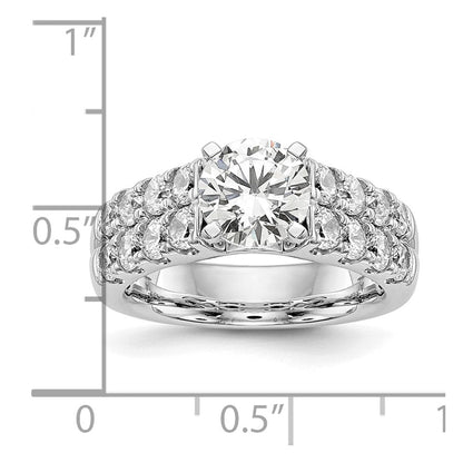 14K Weißgold Verlobungsring mit 1,375 ct. laborgezüchtetem Diamant VS/SI+ G+ in Krappenfassung