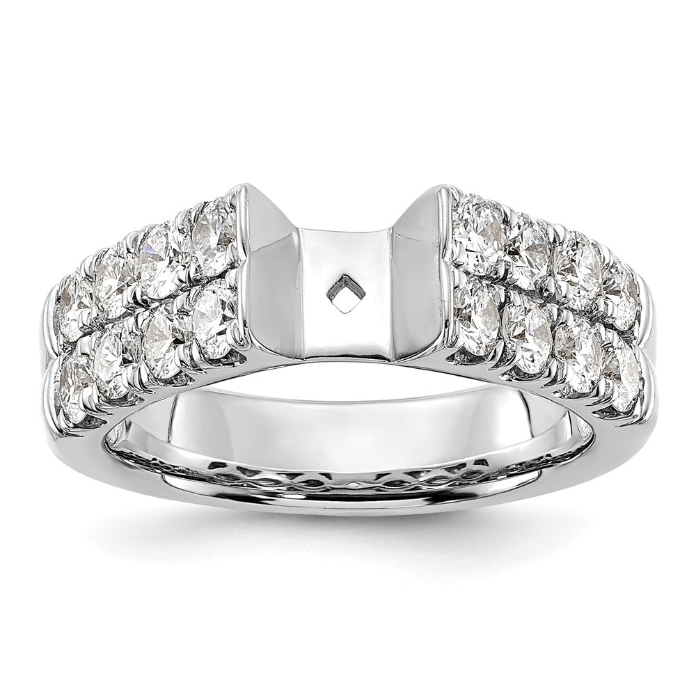 14K Weißgold Verlobungsring mit 1,375 ct. laborgezüchtetem Diamant VS/SI+ G+ in Krappenfassung