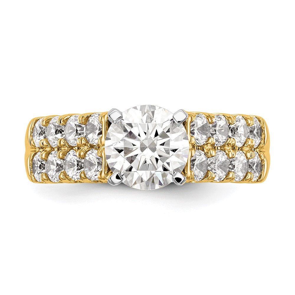 14K Gelbgold Verlobungsring mit 1,375 ct. Labordiamant VS/SI+ G+ in Krappenfassung