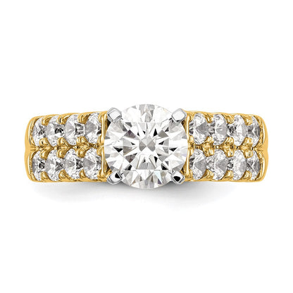 14K Gelbgold Verlobungsring mit 1,375 ct. Labordiamant VS/SI+ G+ in Krappenfassung