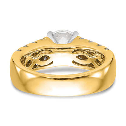 14K Gelbgold Verlobungsring mit 1,375 ct. Labordiamant VS/SI+ G+ in Krappenfassung