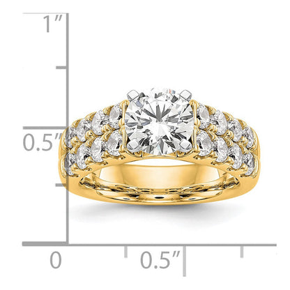14K Gelbgold Verlobungsring mit 1,375 ct. Labordiamant VS/SI+ G+ in Krappenfassung