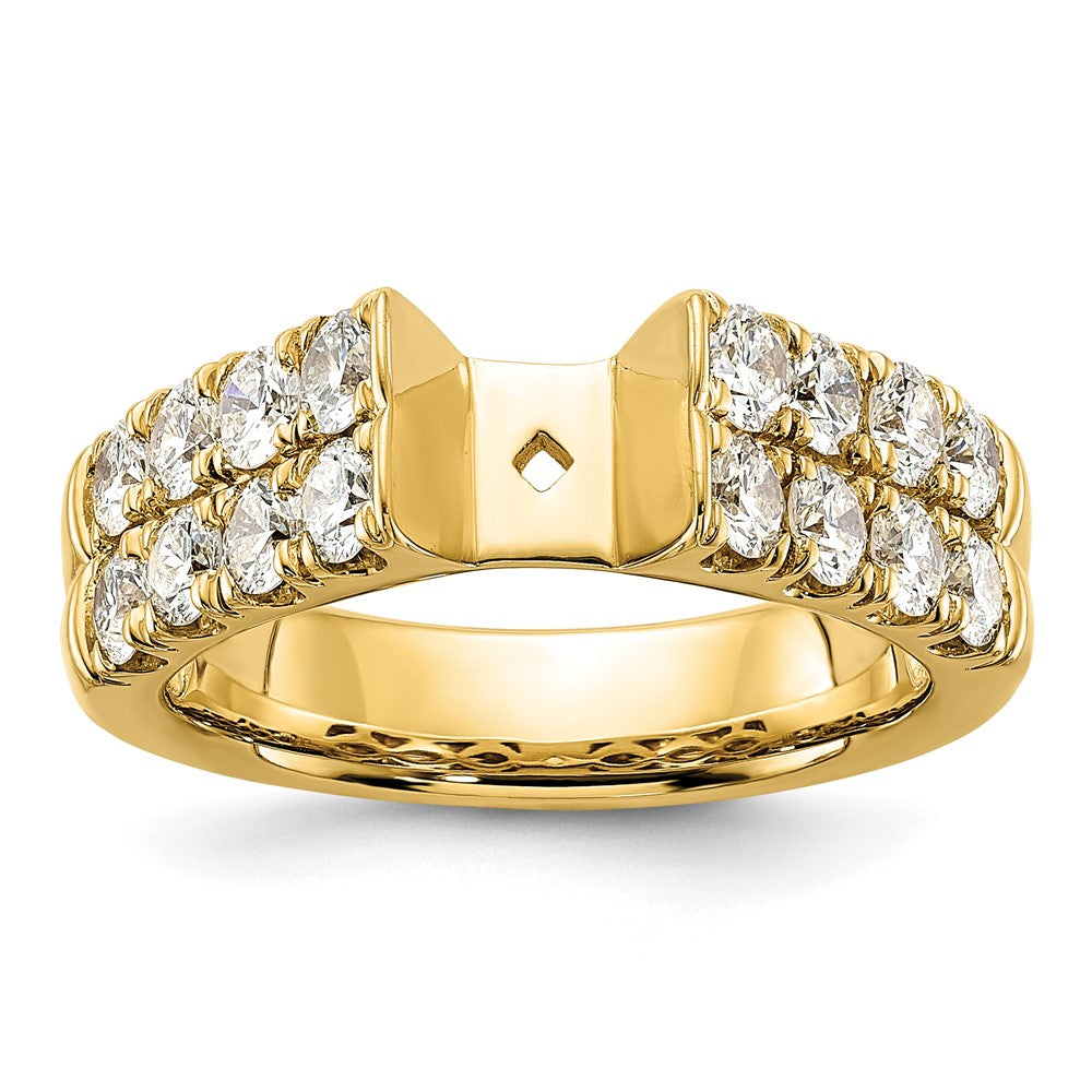 14K Gelbgold Verlobungsring mit 1,375 ct. Labordiamant VS/SI+ G+ in Krappenfassung