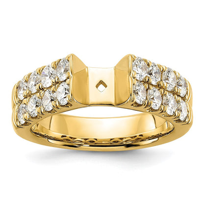 14K Gelbgold Verlobungsring mit 1,375 ct. Labordiamant VS/SI+ G+ in Krappenfassung