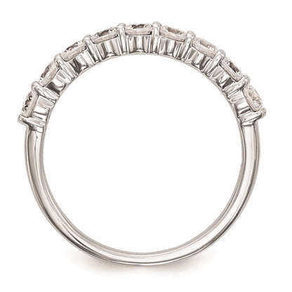 14K Weißgold Ehering mit natürlichen Diamanten