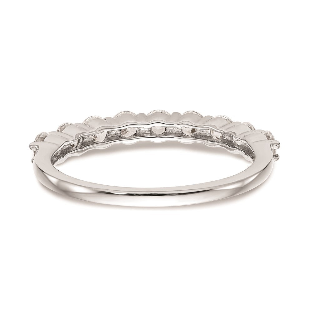 14K Weißgold Ehering mit natürlichen Diamanten
