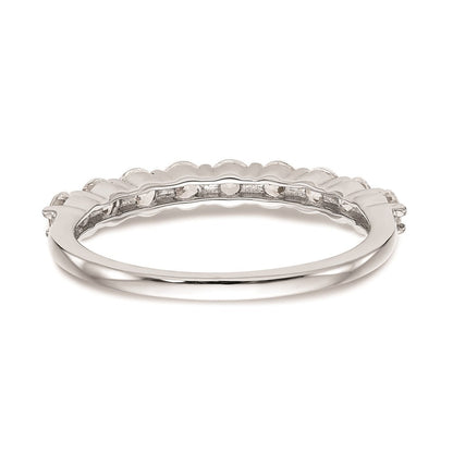14K Weißgold Ehering mit natürlichen Diamanten