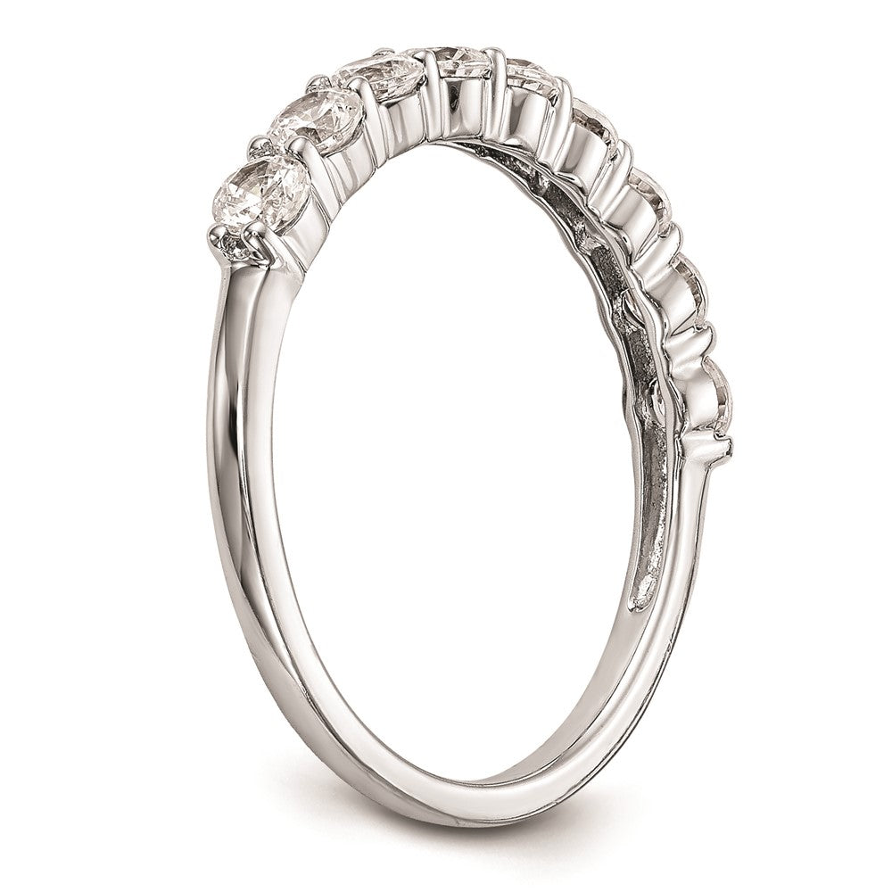 14K Weißgold Ehering mit natürlichen Diamanten