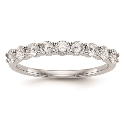 14K Weißgold Ehering mit natürlichen Diamanten