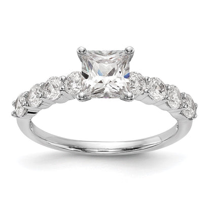 14K Weißgold Stift Set 3/4 Karat Diamant Halbfassung Verlobungsring