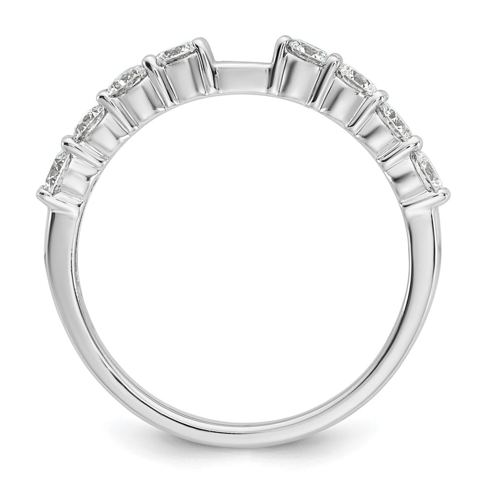 14K Weißgold Verlobungsring mit 0,75 ct. im Peg-Set gefasstem, im Labor gezüchtetem Diamant, VS/SI+ G+, Semi-Mount