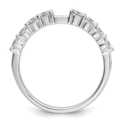 14K Weißgold Verlobungsring mit 0,75 ct. im Peg-Set gefasstem, im Labor gezüchtetem Diamant, VS/SI+ G+, Semi-Mount