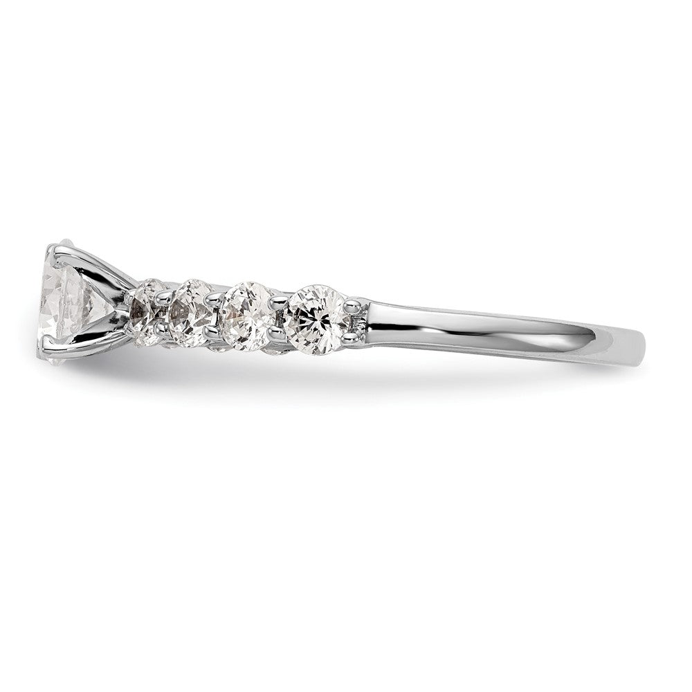 14K Weißgold Verlobungsring mit 0,75 ct. im Peg-Set gefasstem, im Labor gezüchtetem Diamant, VS/SI+ G+, Semi-Mount