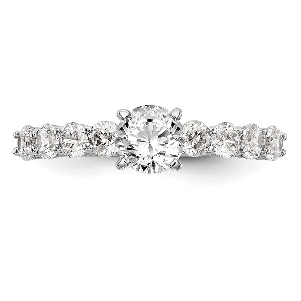 14K Weißgold Verlobungsring mit 0,75 ct. im Peg-Set gefasstem, im Labor gezüchtetem Diamant, VS/SI+ G+, Semi-Mount