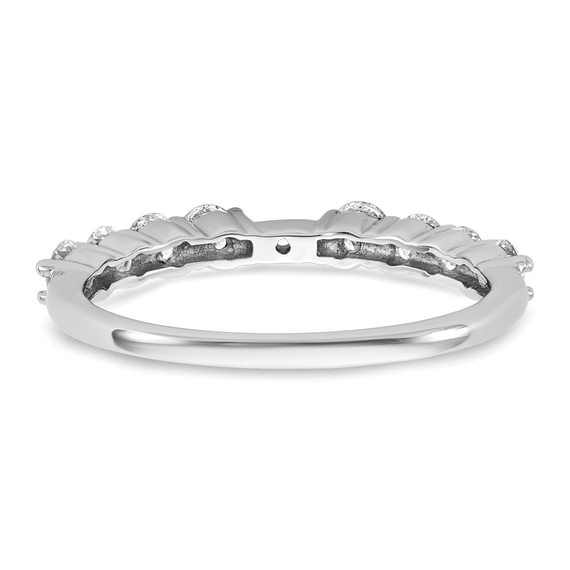 14K Weißgold Verlobungsring mit 0,75 ct. im Peg-Set gefasstem, im Labor gezüchtetem Diamant, VS/SI+ G+, Semi-Mount
