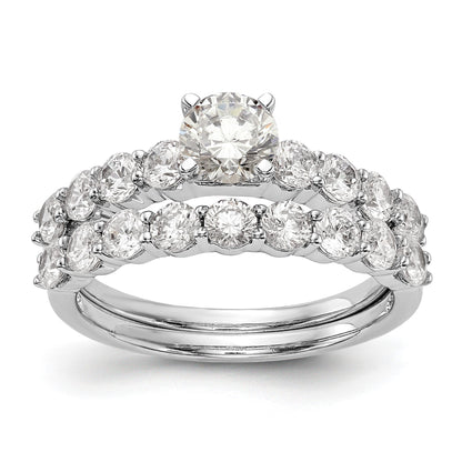 14K Weißgold Verlobungsring mit 0,75 ct. im Peg-Set gefasstem, im Labor gezüchtetem Diamant, VS/SI+ G+, Semi-Mount