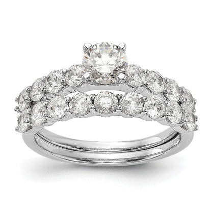 14K Weißgold Verlobungsring mit 0,75 ct. im Peg-Set gefasstem, im Labor gezüchtetem Diamant, VS/SI+ G+, Semi-Mount