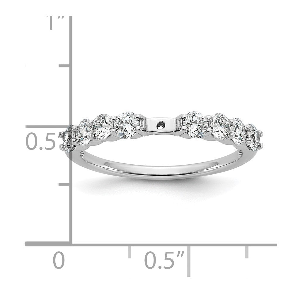 14K Weißgold Verlobungsring mit 0,75 ct. im Peg-Set gefasstem, im Labor gezüchtetem Diamant, VS/SI+ G+, Semi-Mount