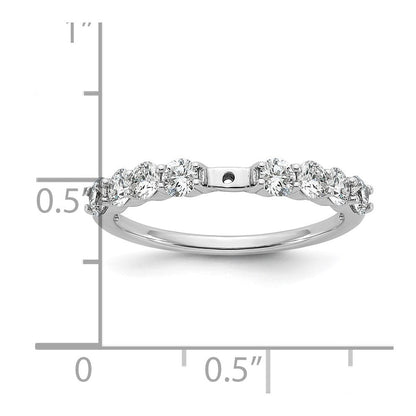 14K Weißgold Verlobungsring mit 0,75 ct. im Peg-Set gefasstem, im Labor gezüchtetem Diamant, VS/SI+ G+, Semi-Mount