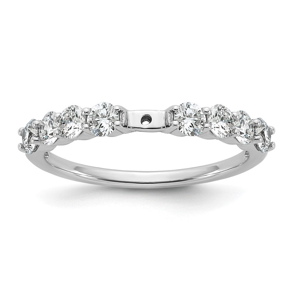 14K Weißgold Verlobungsring mit 0,75 ct. im Peg-Set gefasstem, im Labor gezüchtetem Diamant, VS/SI+ G+, Semi-Mount