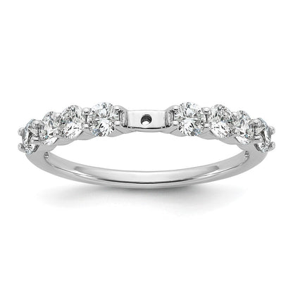 14K Weißgold Verlobungsring mit 0,75 ct. im Peg-Set gefasstem, im Labor gezüchtetem Diamant, VS/SI+ G+, Semi-Mount