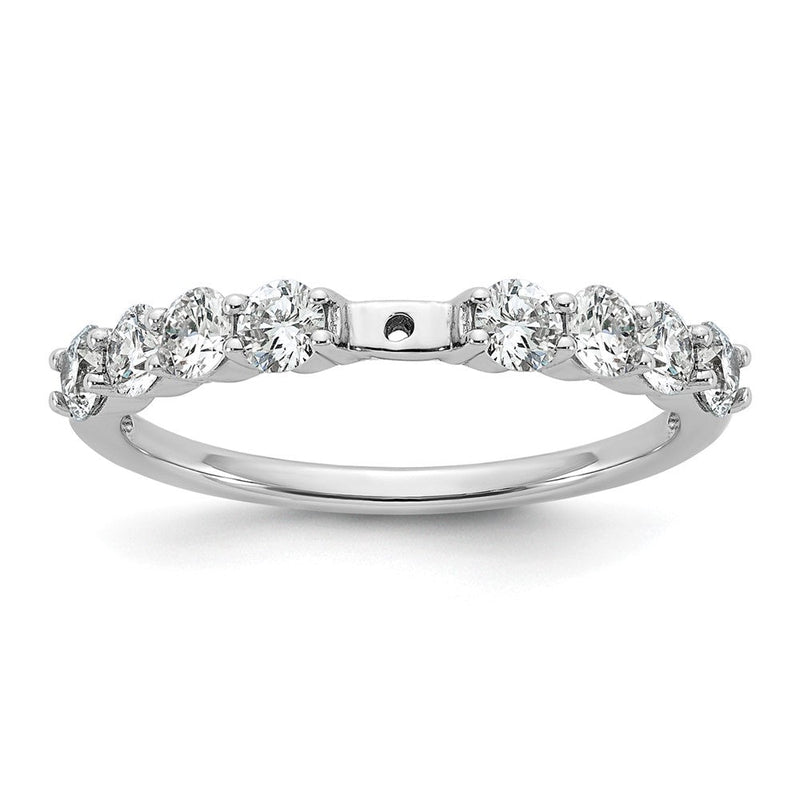 14K Weißgold Verlobungsring mit 0,75 ct. im Peg-Set gefasstem, im Labor gezüchtetem Diamant, VS/SI+ G+, Semi-Mount