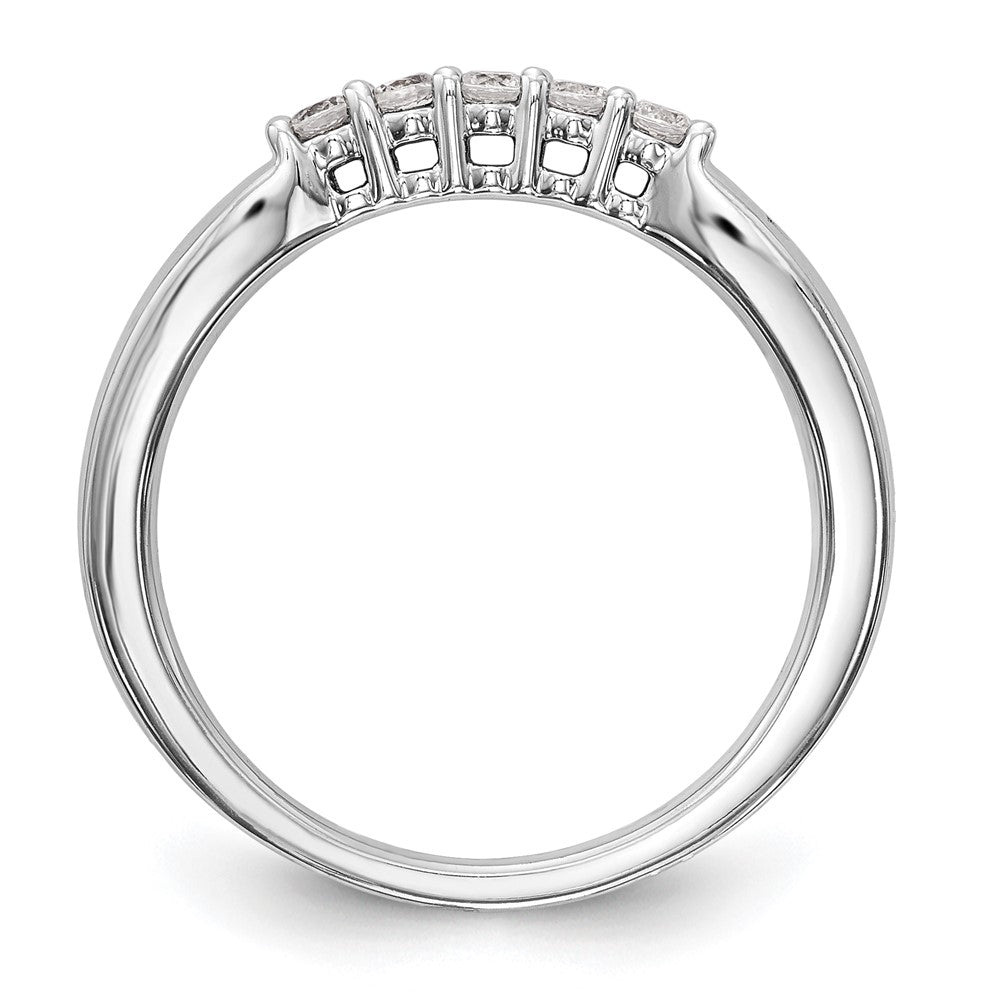 14K Weißgold Ehering mit natürlichen Diamanten