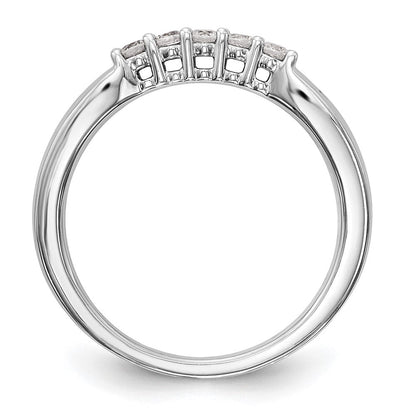 14K Weißgold Ehering mit natürlichen Diamanten