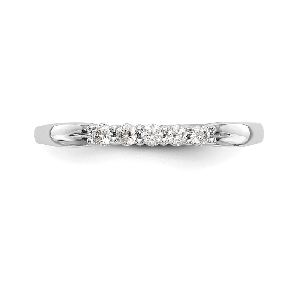 14K Weißgold Ehering mit natürlichen Diamanten