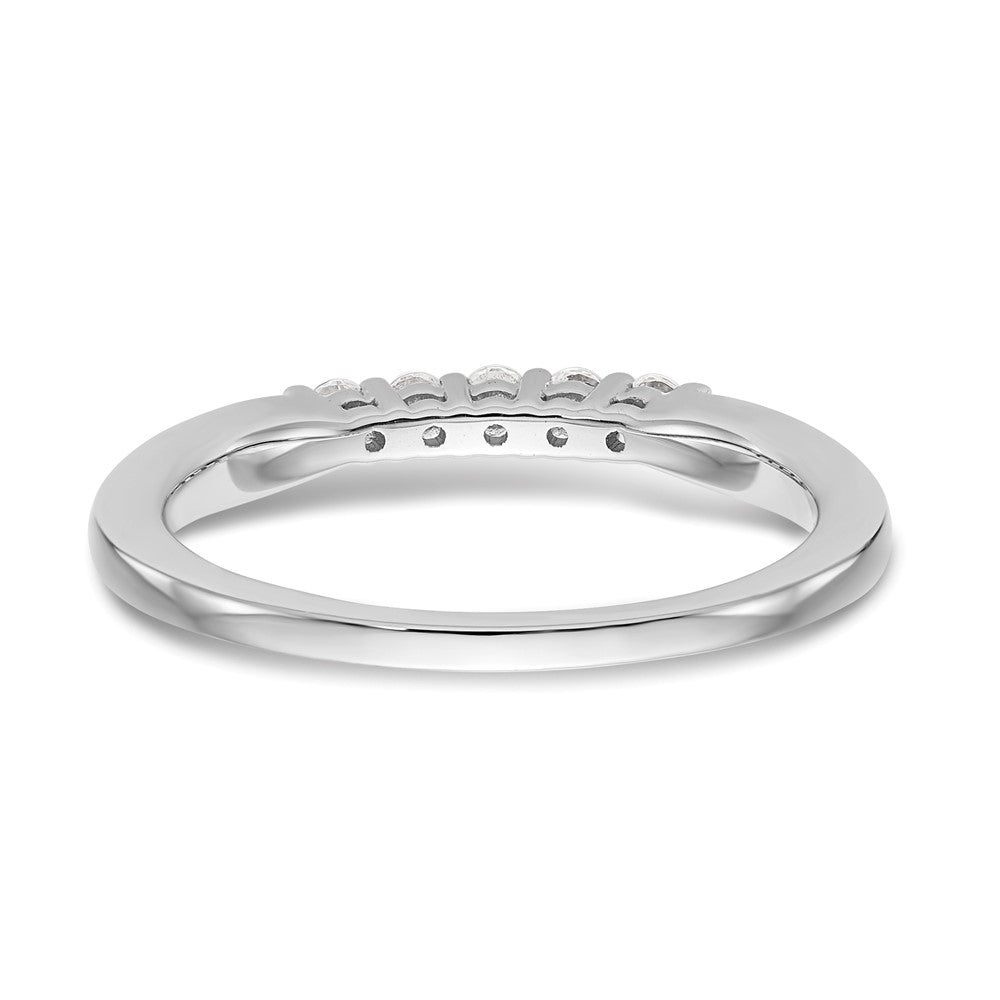 14K Weißgold Ehering mit natürlichen Diamanten