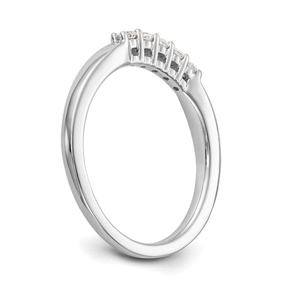 14K Weißgold Ehering mit natürlichen Diamanten